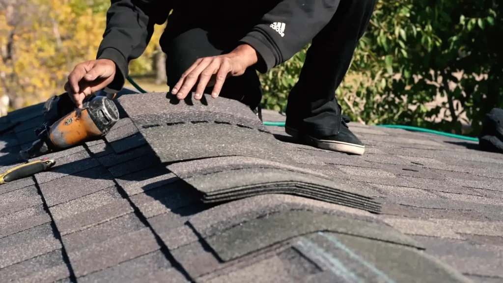 Shingle roof repair detail